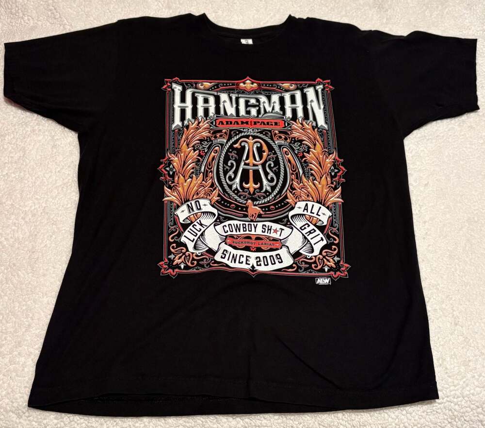 Hangman Adam Page AEW "No Luck All Grit" T-Shirt